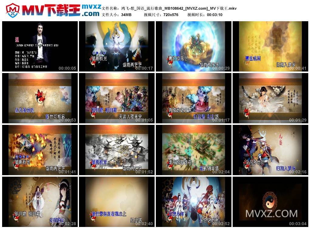 鸿飞-想_国语_流行歌曲_MB108642